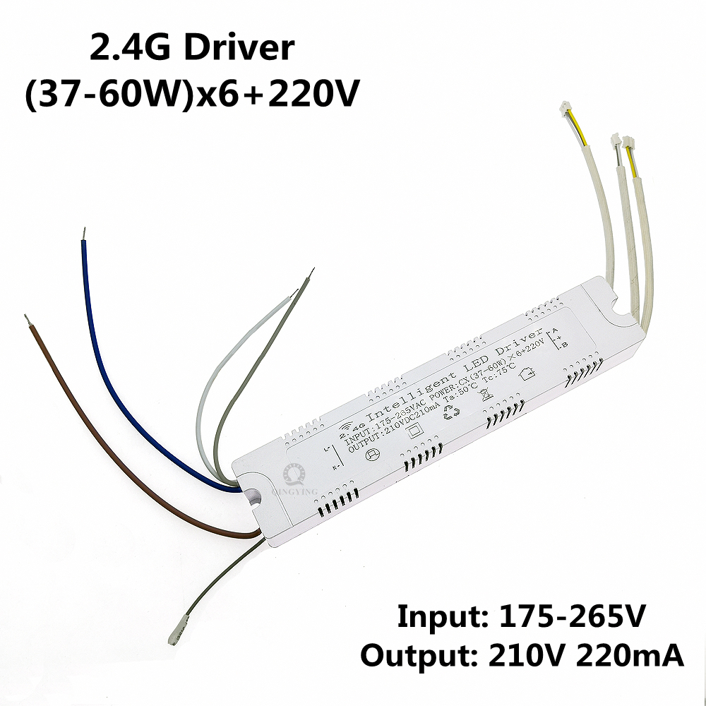 2.4G Intelligent LED Driver + Extra 220V 25-40W 37-50W 37-60W X2 X4 X6 Bluetooth Remote & APP Control Dimming Power Transformer: green