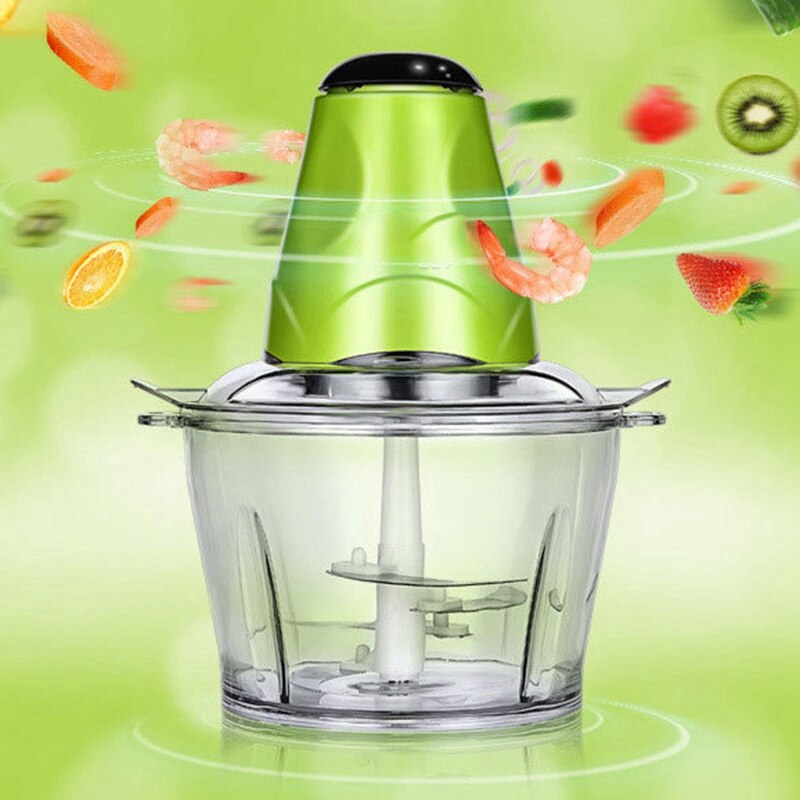 2L Electric Meat Grinder Chopper Shredder Food Chopper Kitchen Tool Meat Vegetable Fruits Grinders Multi-Function Cooking Mach
