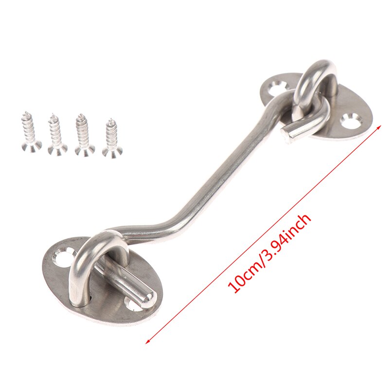 7 Size Stainless Steel Privacy Hook And Eye Latch Solid Thicken Barn Door Latch: A4