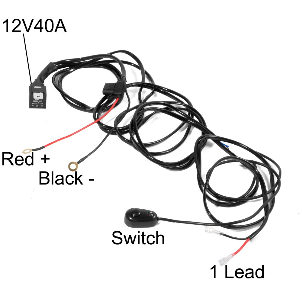 Led licht bar kabelbaum 3M 12v 40A Kabelbaum Relai... – Vicedeal