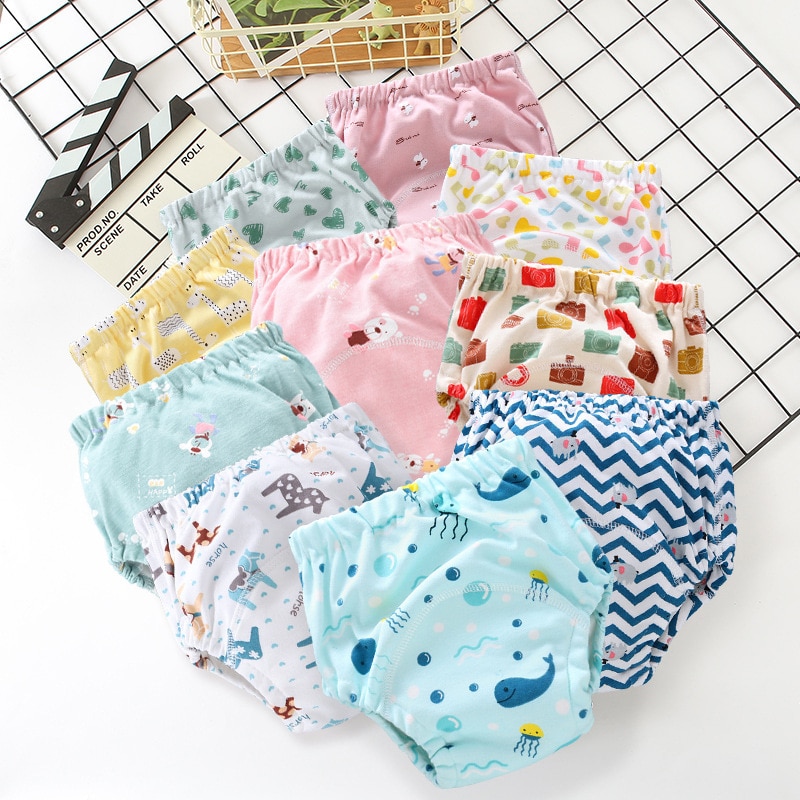 Lavable réutilisable bébé couches écologiques tetra poche tissu couche-culotte mousseline pul bebe culotte pour pot entraînement pantalon nappy