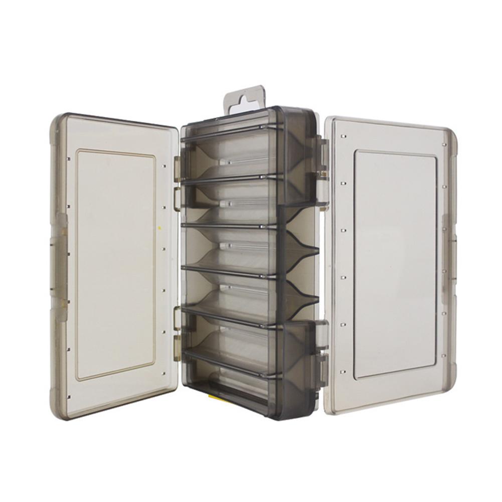 Double Sided Fishing Tackle Box 12 14 Compartments Lure Hook Storage Box Fishing Plastic Storage Case: B