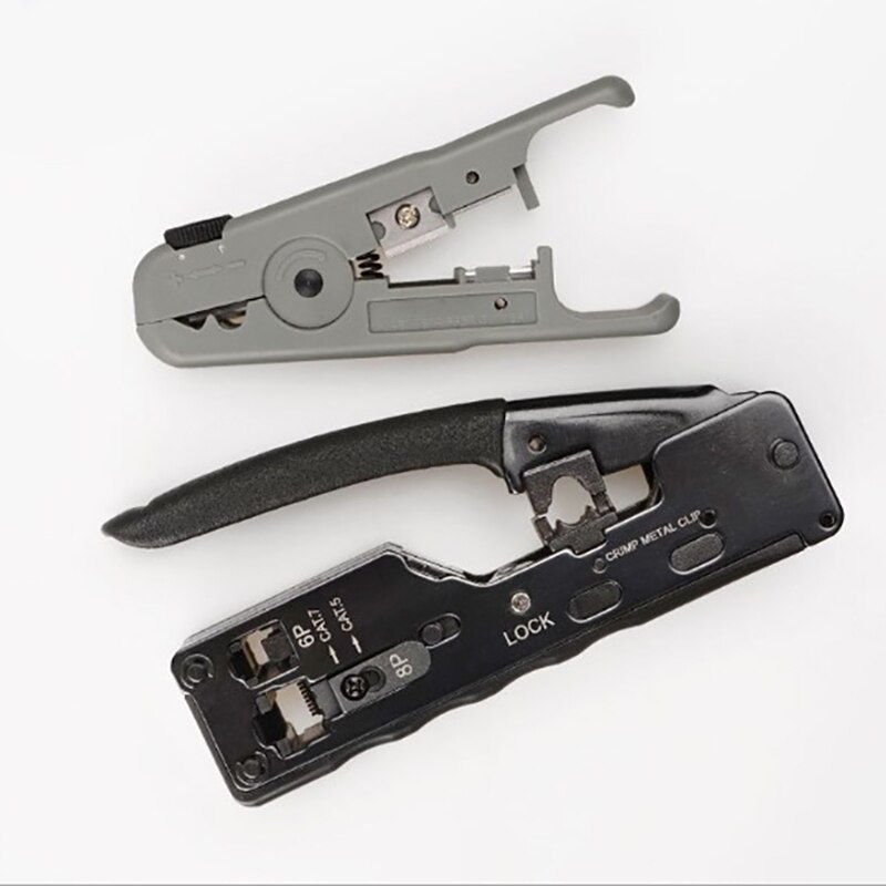RJ45 Tool Network Crimper Tools for Cat7 Cat6 Cat5E Cat5 STP Plugs RJ45 Connector Cables Multifunction Crimp Metal Clip