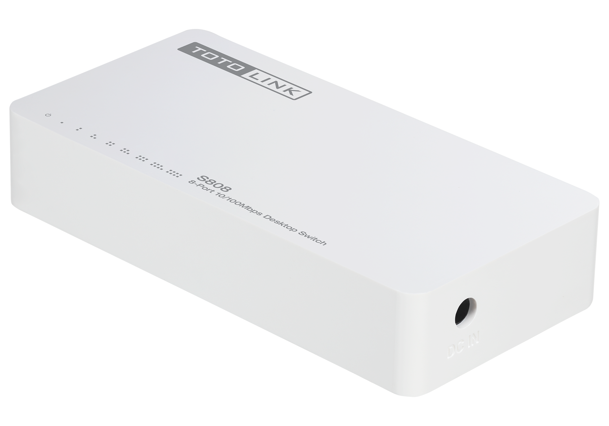TOTOLINK – commutateur rapide S808, 8 ports RJ45, full/half duplex, mini support mural de bureau en plastique, MAC auto-mdi/MDIX store et direct