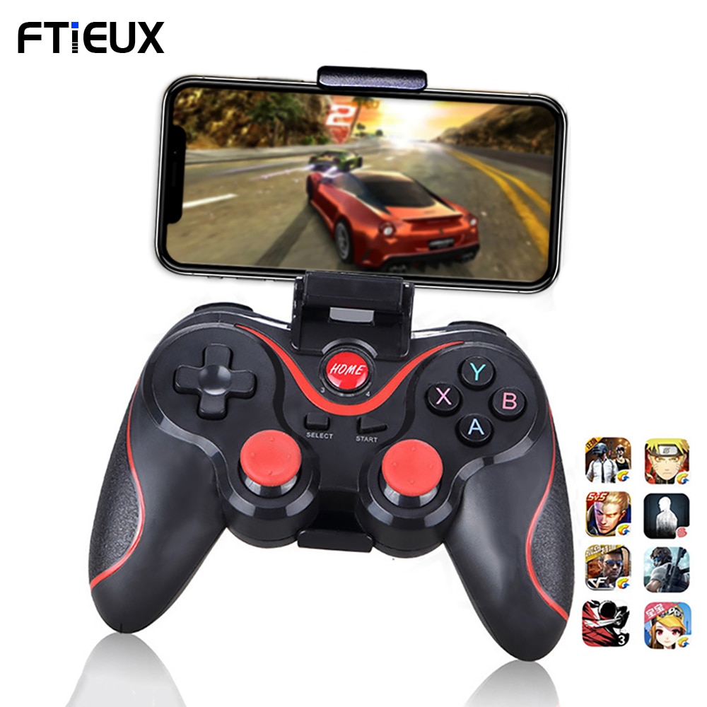 T3 X3 Gamepad inalámbrico Bluetooth para IOS Android teléfono móvil inalámbrico de la palanca de juego manejar para tableta TV caja titular