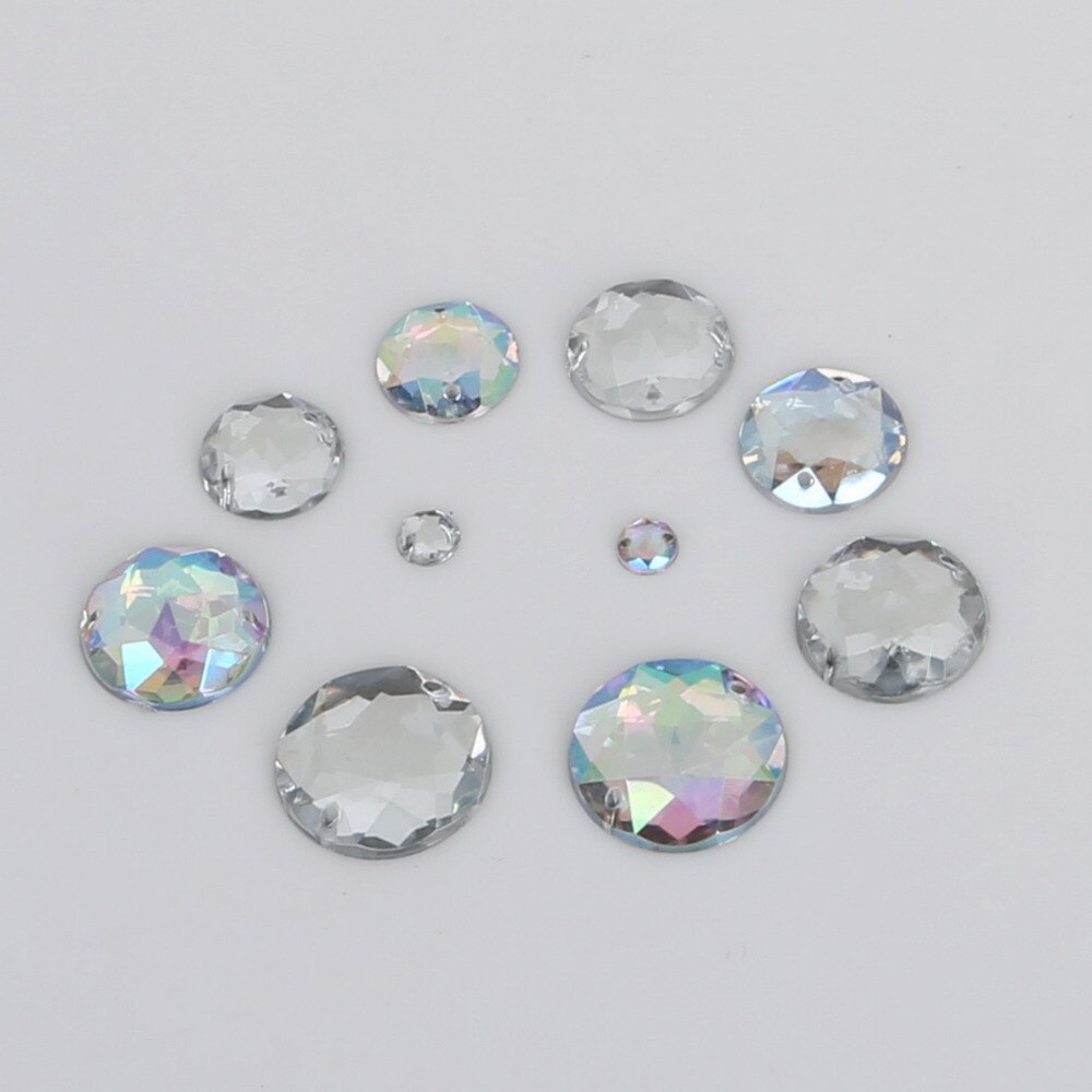 200 Stuks 6mm Acryl Crystal Naaien Strass 2 Gaten Zilveren Plaksteen Voor Dansen Jurk/Kleding Schoenen/ bruiloft Decoratie
