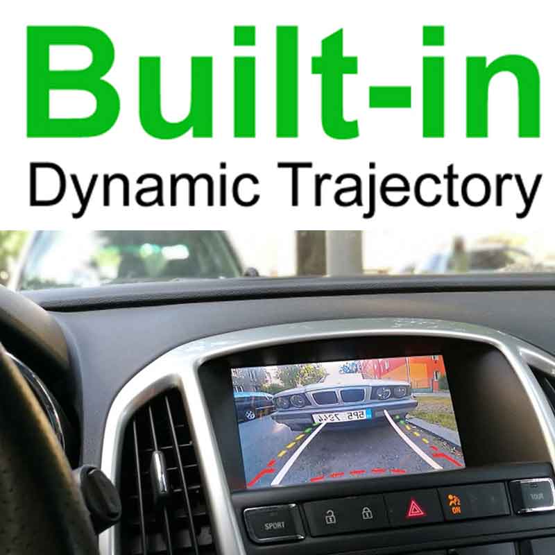 Sinairyu Car Dynamic Trajectory Reverse Backup Rear View Camera For Toyota Camry Prius Vehicle Tracks Line Parking Camera: Gold