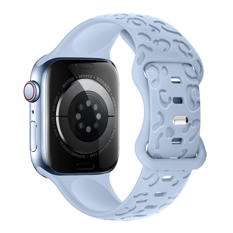 Rem til apple watch-rem 45mm 44mm 42mm 41mm 40mm 49mm 38mm 40 mm graveret correa-rem iwatch-serien ultra 7 se 3 6 8 5 4: Lilla grøn / 22mm