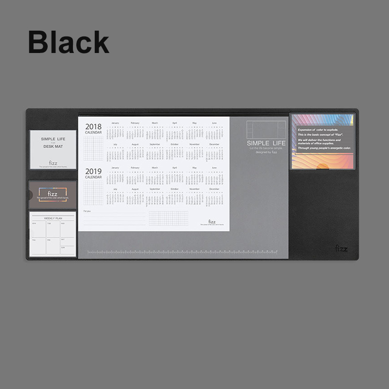 Xiaomi Fizz Lederen Computer Bureau Mat Kantoor Waterdichte Grote Muismat Documenten, Notities, Visitekaartje Partitionering Opslag: Zwart