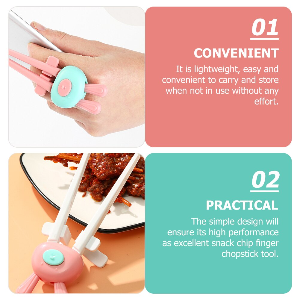 4pcs Chip Finger Chopsticks Snack Finger Chopsticks Finger Tongs for Eating
