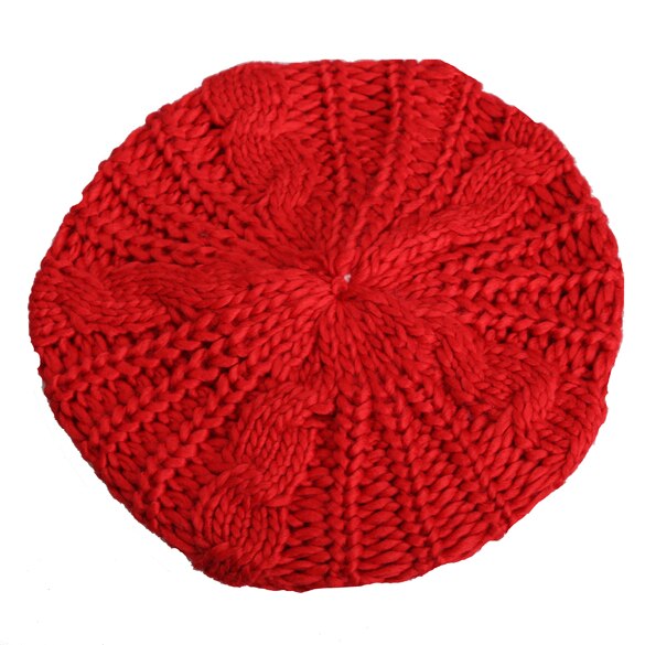 Boina de invierno cálido para mujer punto holgado Beanie Hat Multicolor Ski Cap JL