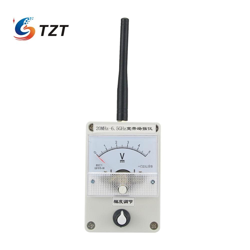 TZT 20MHz-6.5GHz Broadband Field Strength Meter RF Field Intensity Meter Anti-GPS Positioning Detector