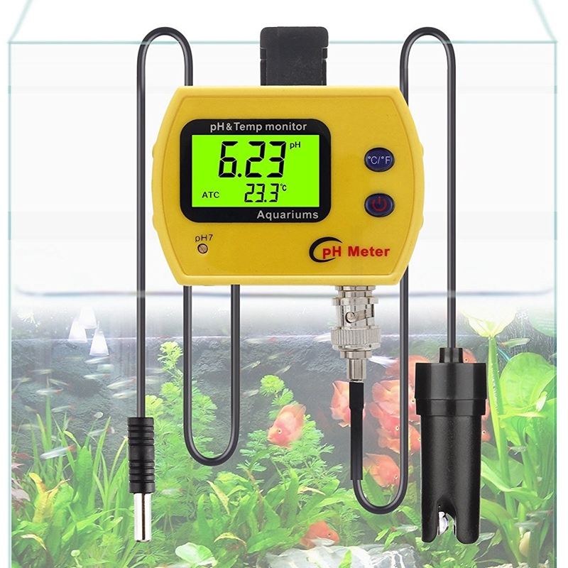 Professionele Online pH TEMP Meter Draagbare Zuurweger Aquarium Fijne Drinkwater Monitor 0.01 PH Elektrode Analyzer