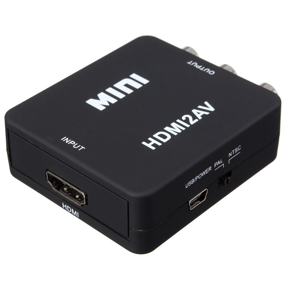 Mini HDMI to RCA Composite Video Audio AV Adapter Converter Adapter 720P 1080P