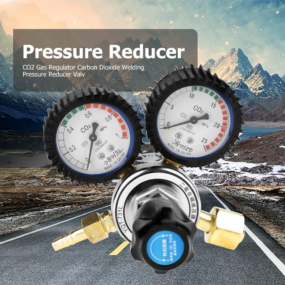 CO2 Argon Gas Regulator Flowmeter Welding Weld Gauges Pressure Reducer Valves Carbon Dioxide Heated Pressure Gauge