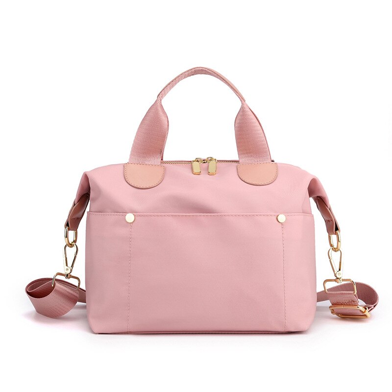 Sac à main étanche en Nylon Oxford pour femmes, sacoche à bandoulière, grande capacité, voyage, portefeuille,: Pink