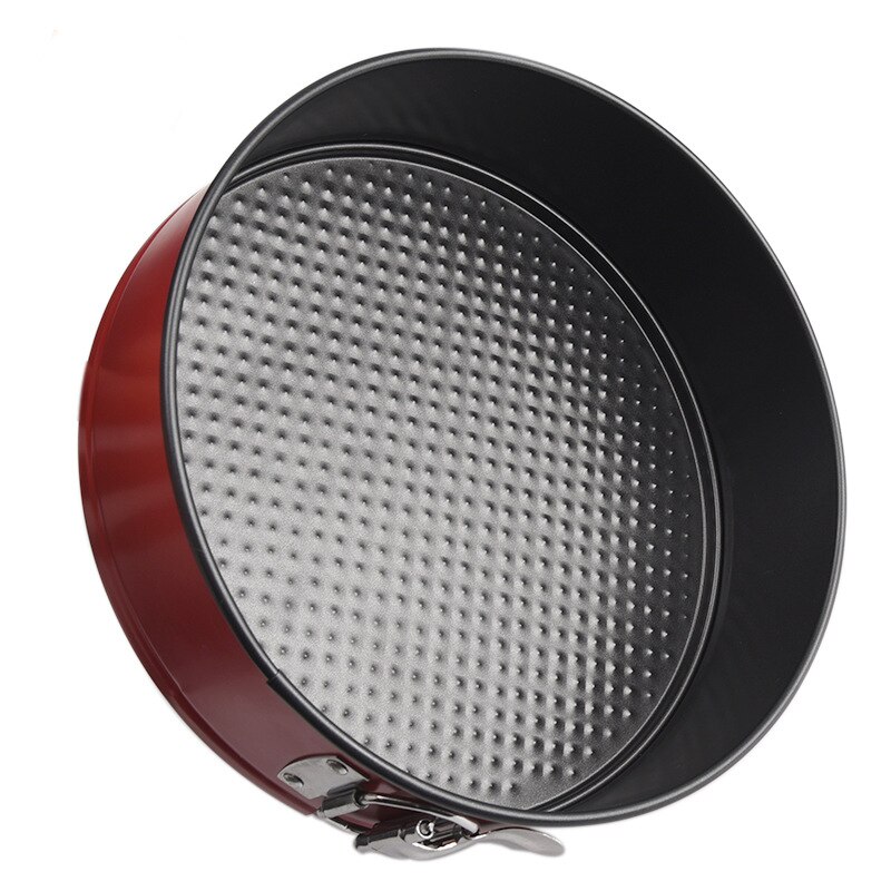 Red Nonstick Spring Form Removable Base Bottom Baking Pan Mold Cake Tin Set Stainless Steel Metal Cheesecake Bake Tray for Oven