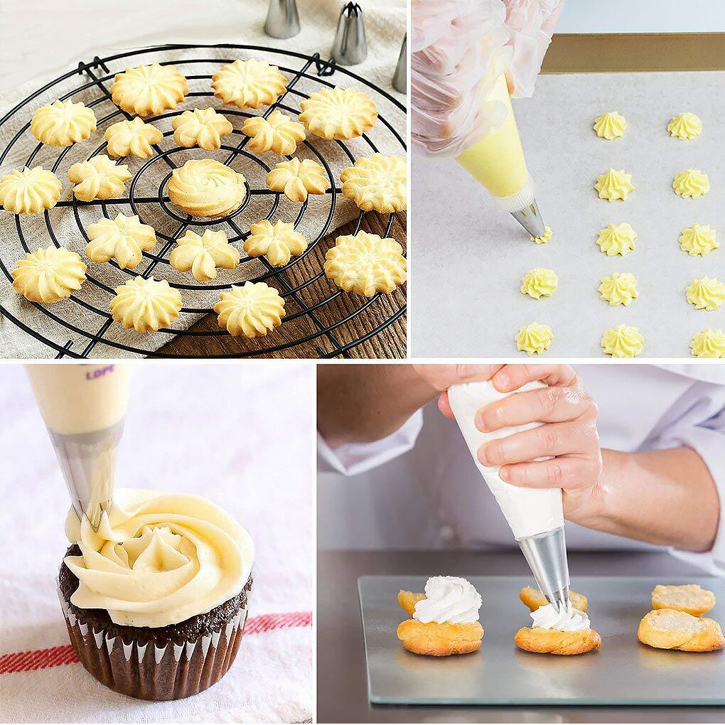 52 Pcs Cake Turntable Set Cake Decorating Dessert Baking Tools Pastry Tube Decors Bakeware Kitchen for Chocolate Pancake
