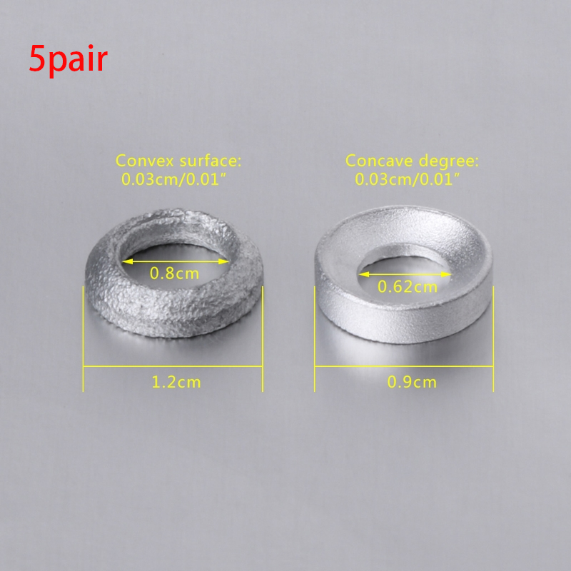 1/5 paar Fahrrad Bremssattel Spacer Disc Bremse Joint Washer Aluminium Radfahren Konkaven Konvexen Spacer MTB Fahrrad Zubehör: YELLOW