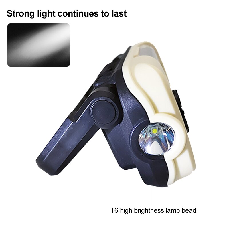 Magnetic Camping Tent Emergency Light COB LED USB Rechargeable Portable Flashlight Retro Lantern Work Light Built-in Battery
