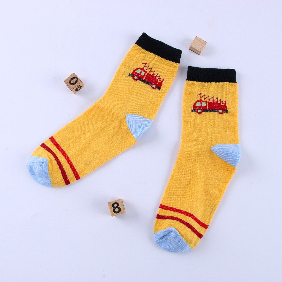 1 par de calcetines de dibujos animados para bebés, calcetín de otoño e invierno para niños, calcetines transpirables de algodón para chico, calcetines para niñas de 1 a 12 años