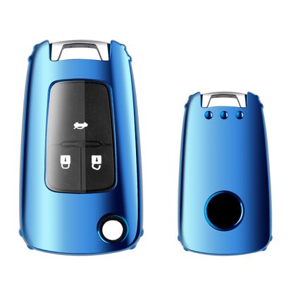 TPU Car Key Protection Case Key Cover Shell For Chevrolet Camaro Cruze Equinox Impala Malibu GMC Terrain Buick LaCrosse: A-blue
