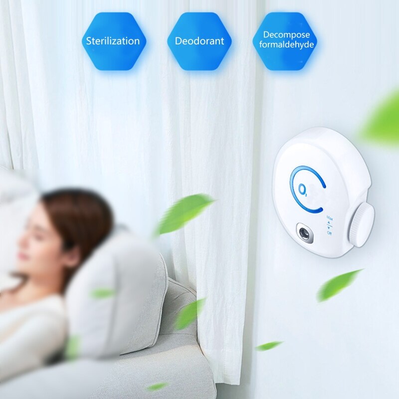 Draagbare Ozon Generator 0-50 Mg/u Verstelbare Ozon Deodorizer Luchtreiniger Desinfectie Machine Voor Huisdier Huis Badkamer Huishouden