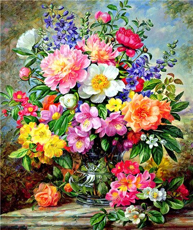 HUACAN Picture By Numbers Kits Flower Dawing On Canvas HandPainted Painting Art DIY Home Decoration: SZHC1-2698