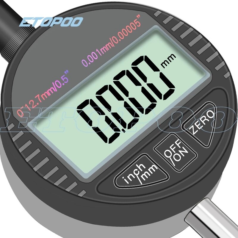 0.001mm 0-12.7/25.4mm Digital Indicator RS232 (9holes) Data Output Electronic Micrometer Dial Indicator Gauge Meter