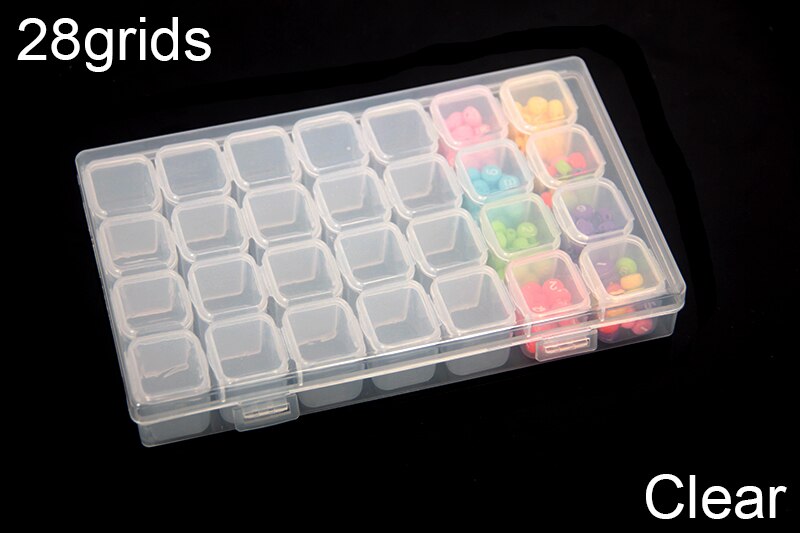 Transparent Thread Box Household Sewing Thread Storage Box Suitcase Container Craft Spool Storage Box with tools Accessories: 28b