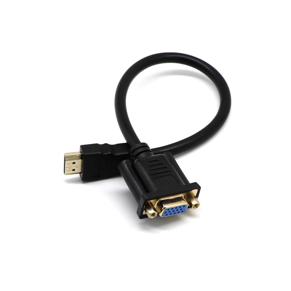 1Pc Male To VGA D-SUB 15 pins Female Video AV Adapter Extension Cable For Signal Transmission HDTV Set-top No Chip Inside