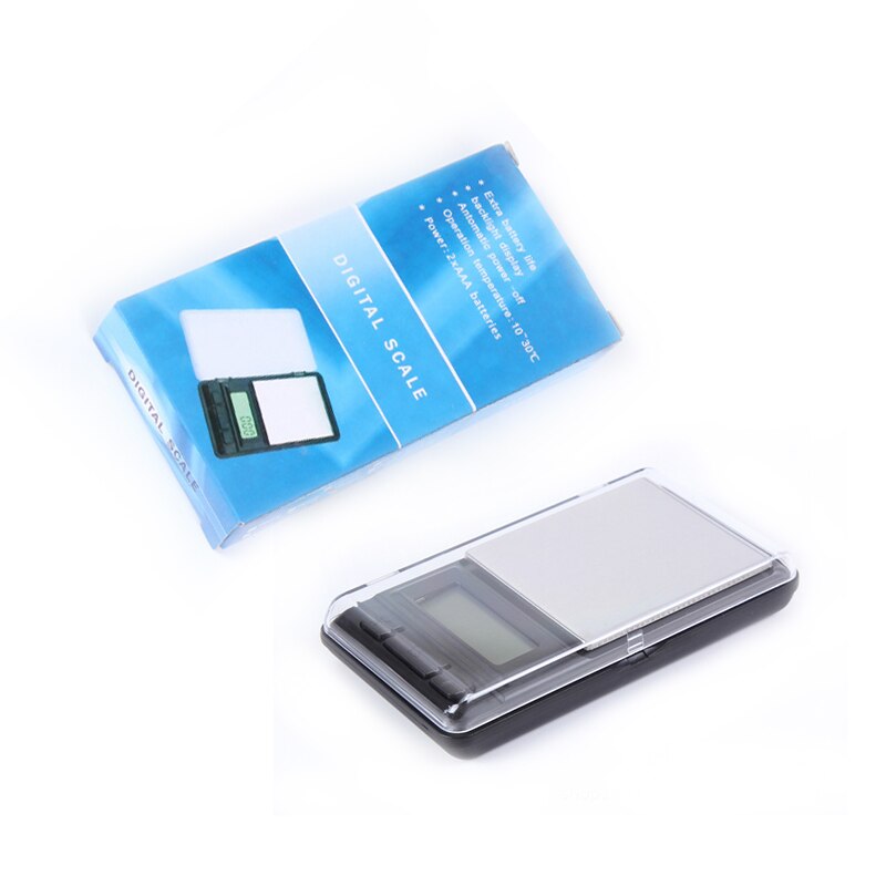 Mini LCD balance numérique haute précision balance de poche électrique rétro-éclairage pour bijoux gramme poids cuisine 100/200/500g 0.01/0.1g