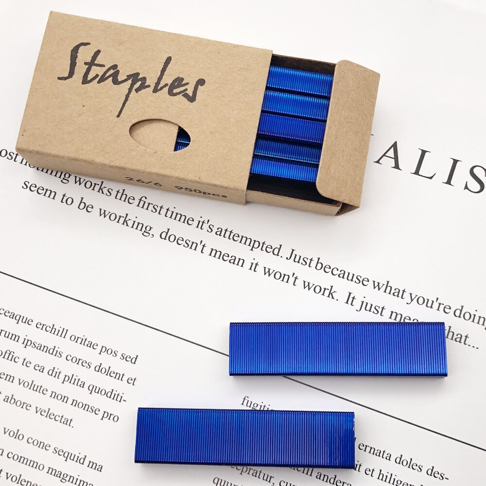 4 Box Blue Staples Standard Stapler Refill 26/6 Size 3800 Staples for Office School Stationery Supplies