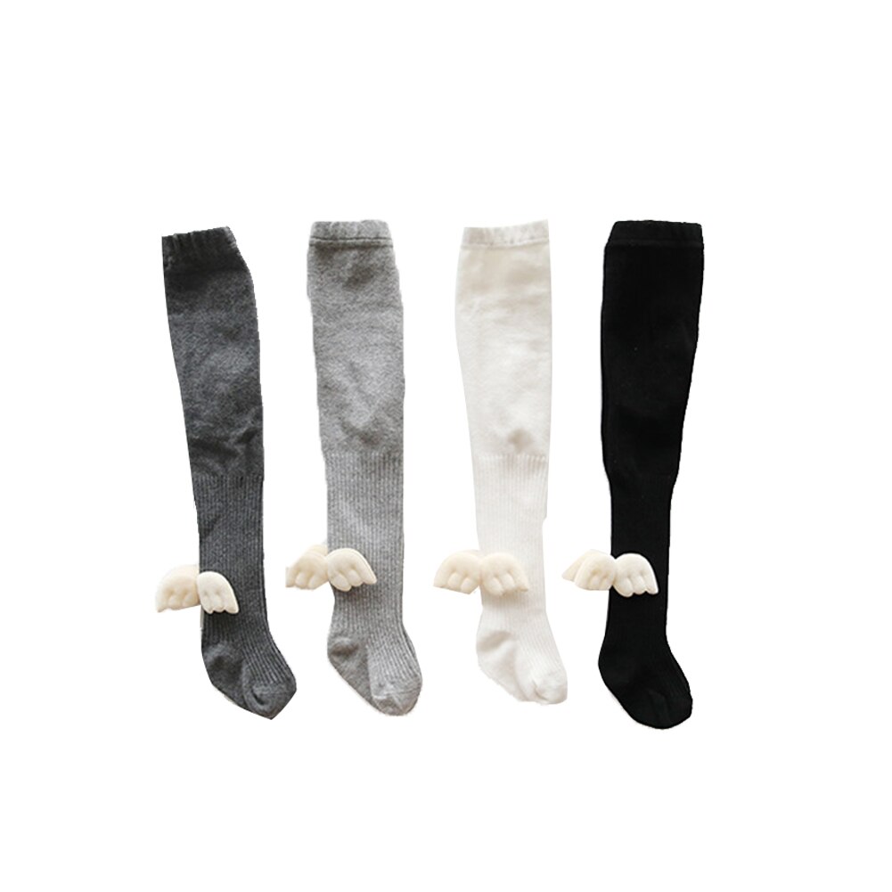 Infantile enfants bébé filles collants ailes d'ange couleur unie câble tricot Leggings doux coton collants