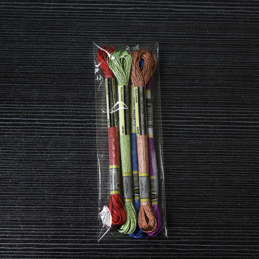 Light Effects Floss High Sheen Colors Metallic Embroidery Floss Cross Stitch Thread 8 meters each Skein 6 PCS pack