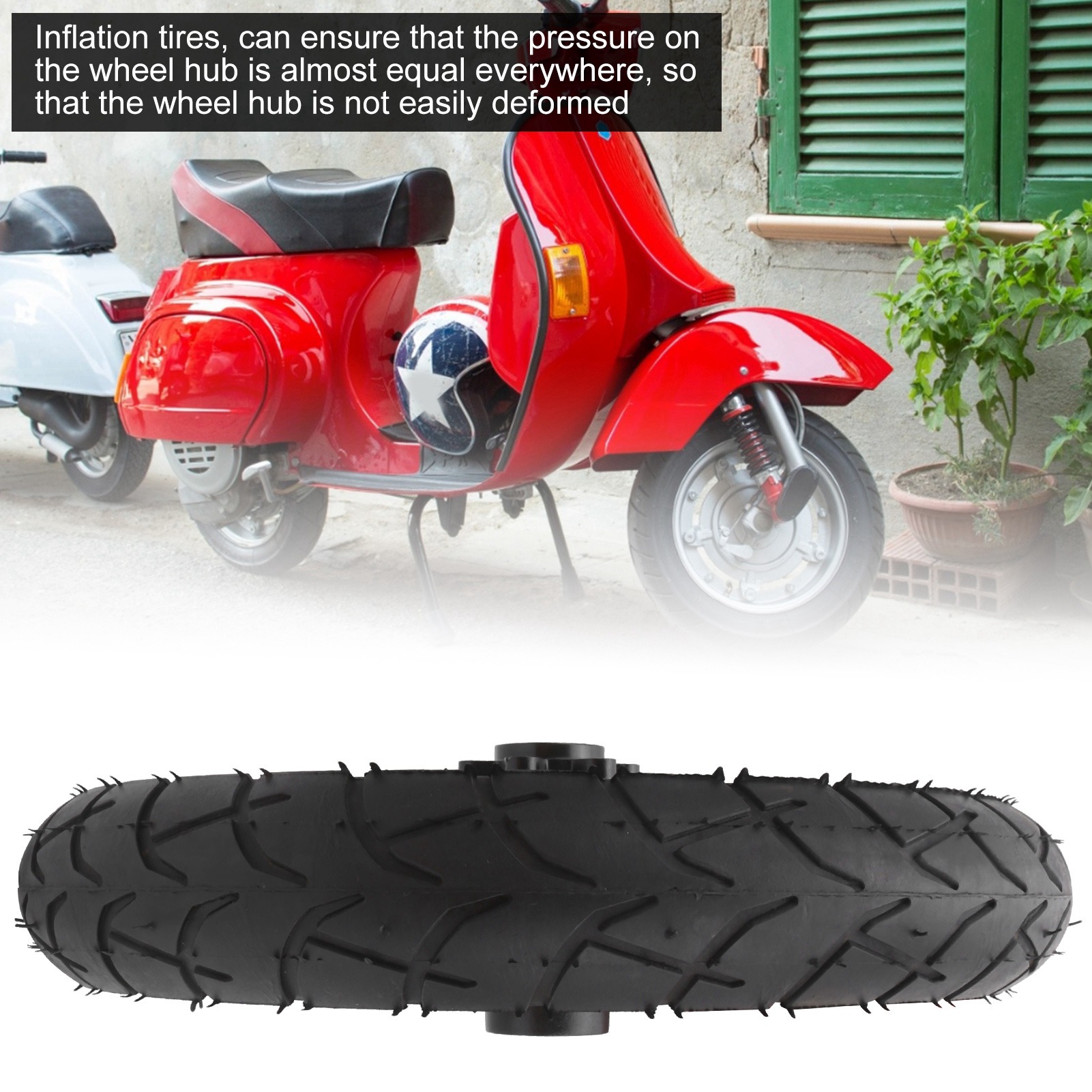 Pneumatico per scooter elettrico da 12 pollici con mozzo ruota Sostituzione pneumatico in gomma 12 1/2X2 1/4 Pneumatico per scooter in gomma per scooter con telecamera d'aria
