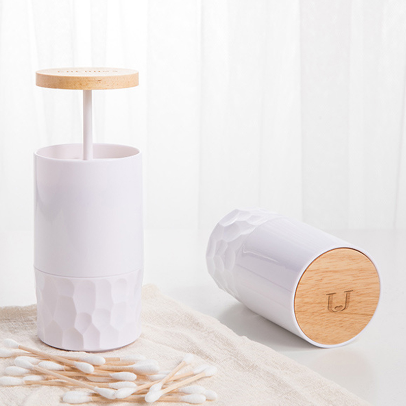 Toothpick Box Cotton Swabs Holder Tooth Pick Automatic Dispenser Press Can Living Room Table Accessories Cotton Bud Container