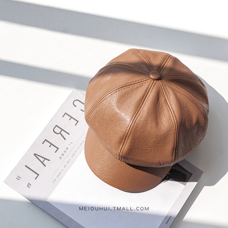 Capitulum saviour to Philippines often joker leather octagonal cap children han edition tide restoring ancient way beret: Orange