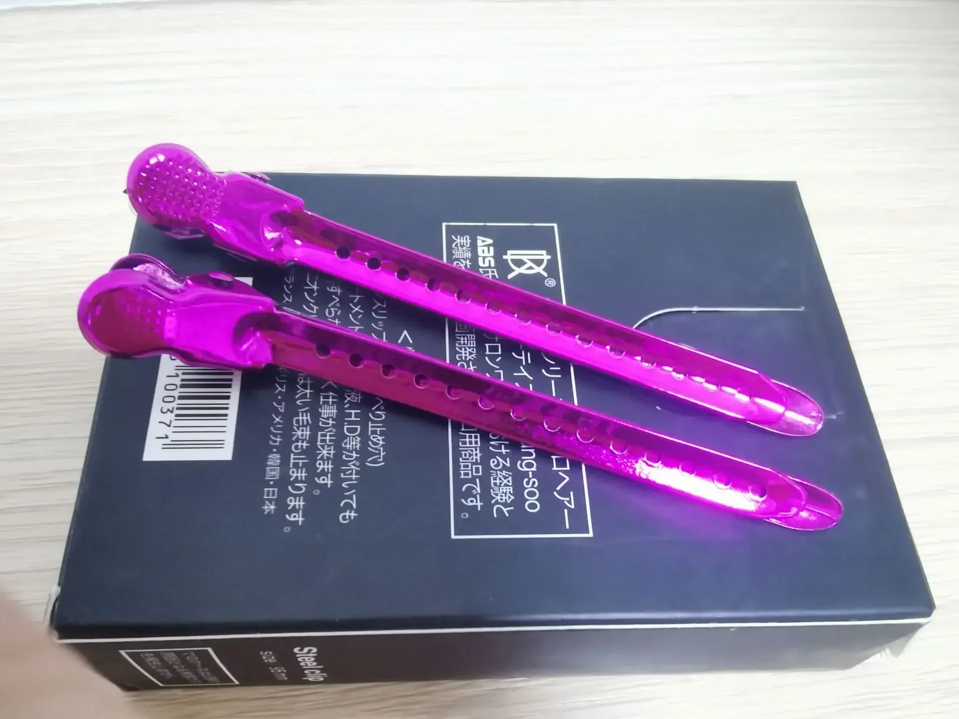 12pcs Alligator Hair Clips Hairdressing Clamps Steel Hairpins Hair Claw Barber For Curly Hair Style Partition Clips: black