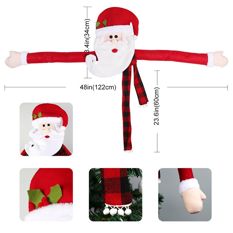 Kerstboom Topper Ornamenten Kerstman Met Hoed Xmas Boom Decoratie Voor Thuis GHS99