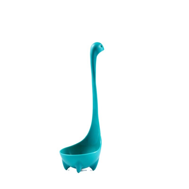 Long Handle Vertical Dinosaur Soup Spoon Resistant Tools Meal Dinner Cooking Stirrer Spoon Kitchen Supplies: Blue