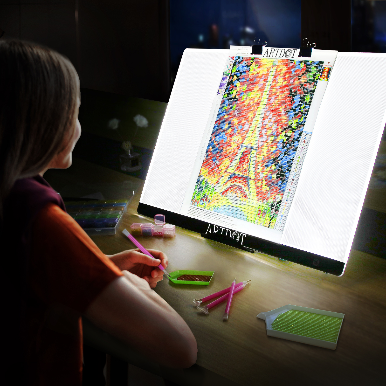Diamond Painting Accessorie A5/A4/A3 Led Light Pad Lamp Board Tablet for Painting Drawing Diamond Embroidery Tool Kits and Stand