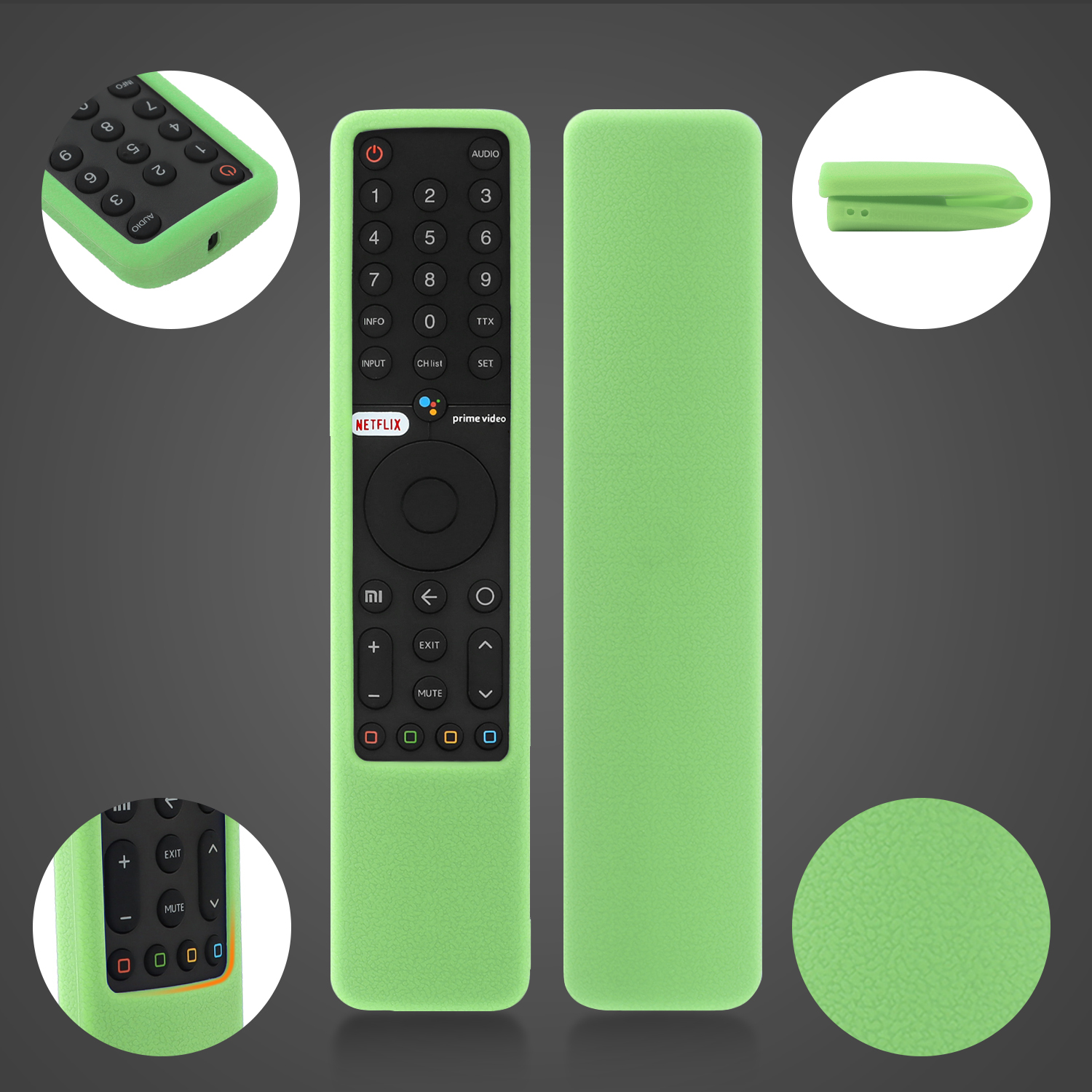 Funda protectora de silicona compatible con Xiaomi MI P1 32 "43" 55 "Android Q1 75 "TV mando a distancia XMRM-19 funda para mando a distancia por voz
