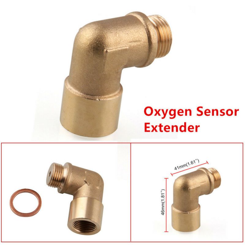 O2 Oxygen Sensor Extender Spacer M18 x1.5 O2 Oxygen Sensor Lambda Extender Spacer Exhaust 90degree Lambda
