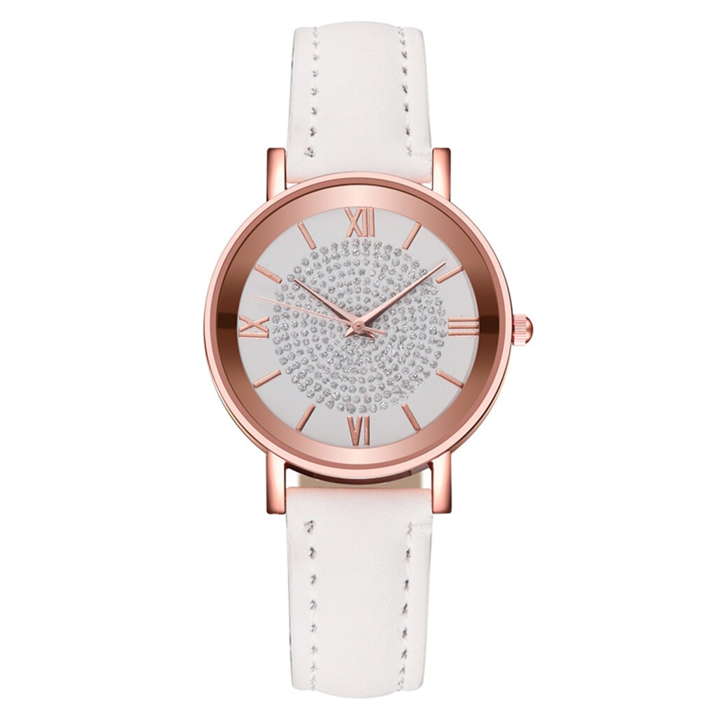 Luxe Horloges Quartz Horloge Roestvrij Staal Wijzerplaat Casual Bracele Horloge Rose Goud Waterdicht Dames Horloge Klok: White 