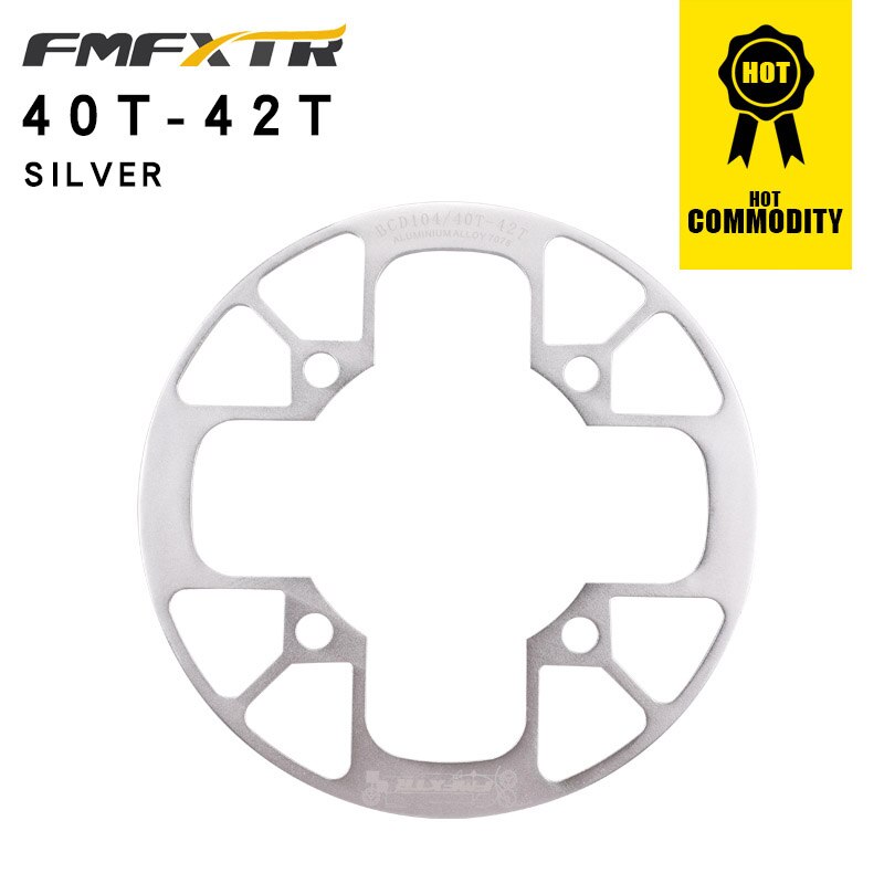 104BCD MTB Fahrrad Kettenblatt Schutz Abdeckung 32T/34T 36T/38T/40T/42T Fahrrad Kettenrad Kurbel Schutz Kettenblatt Schutz: Silber- 40T