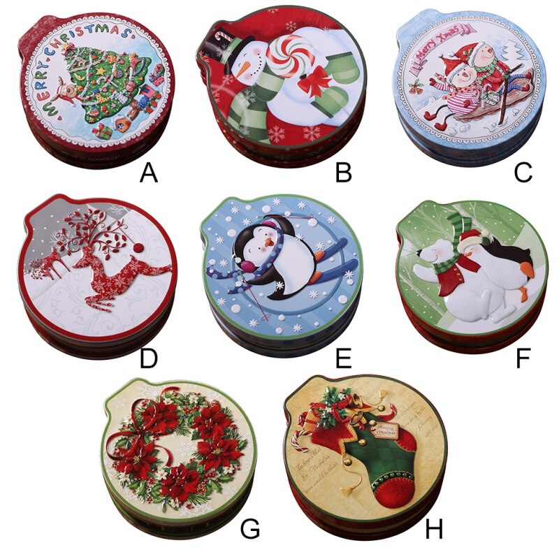 Embossing Blik Lege Blikken Met Opknoping Touw Candy Cookie Opslag Container Decoratieve Doos
