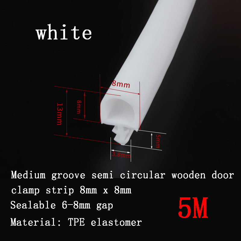 Tira de sellado especial para puertas de madera de PVC, tira de goma insonorizada a prueba de viento y anticolisión para marco de puerta de dormitorio, tipo ranura: Verde claro
