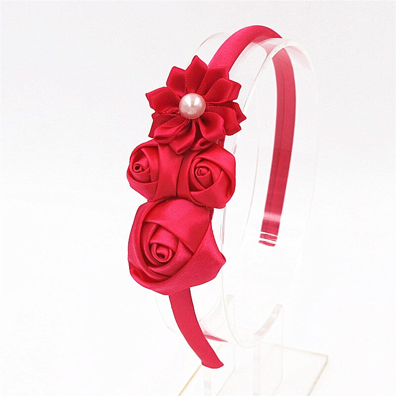 lindo diademas Aro para el pelo Diadema con rosas sombreros la cabeza de las chicas de aro de flores para el pelo Pelo Accesorios