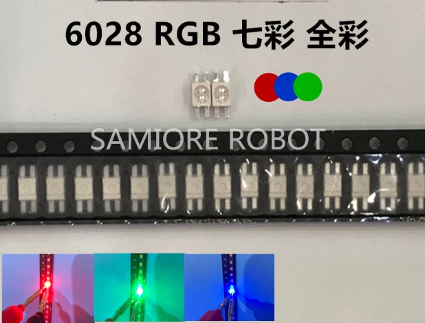 FOR SMD 3528/6028 RGB LED Common Anode SMT Chip Tricolor (Red Green Blue) 1210 Shine down Light Emitting Diode Lamp
